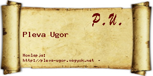 Pleva Ugor névjegykártya